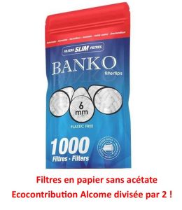 Filtre BANKO slim/1000 papier (sans acétate)