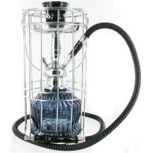 Shisha RAGGA black 1 embout 30 cms + panier