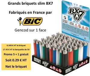 BX7 grands briquets slim fabriqués par BIC