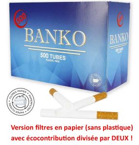 Tubes BANKO 500 filtres papier