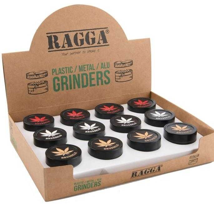 62345-GRINDERS RAGGA METAL LEAF BRUSSELS 4 PARTS 40 MM