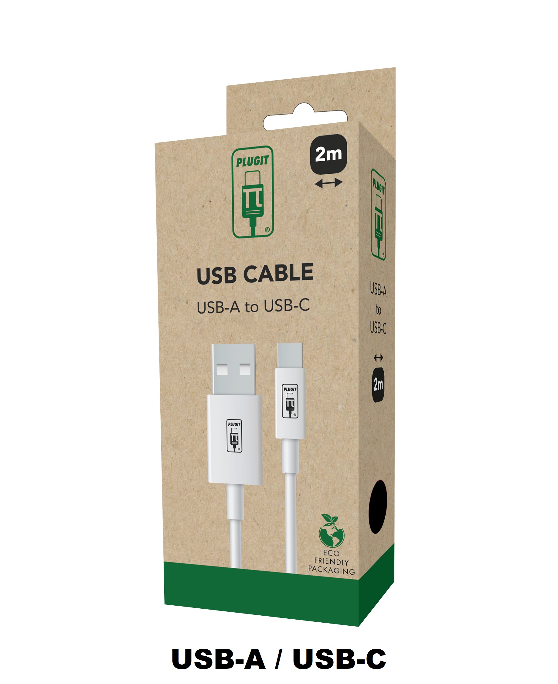 Cable 2 m USB-A to USB-C